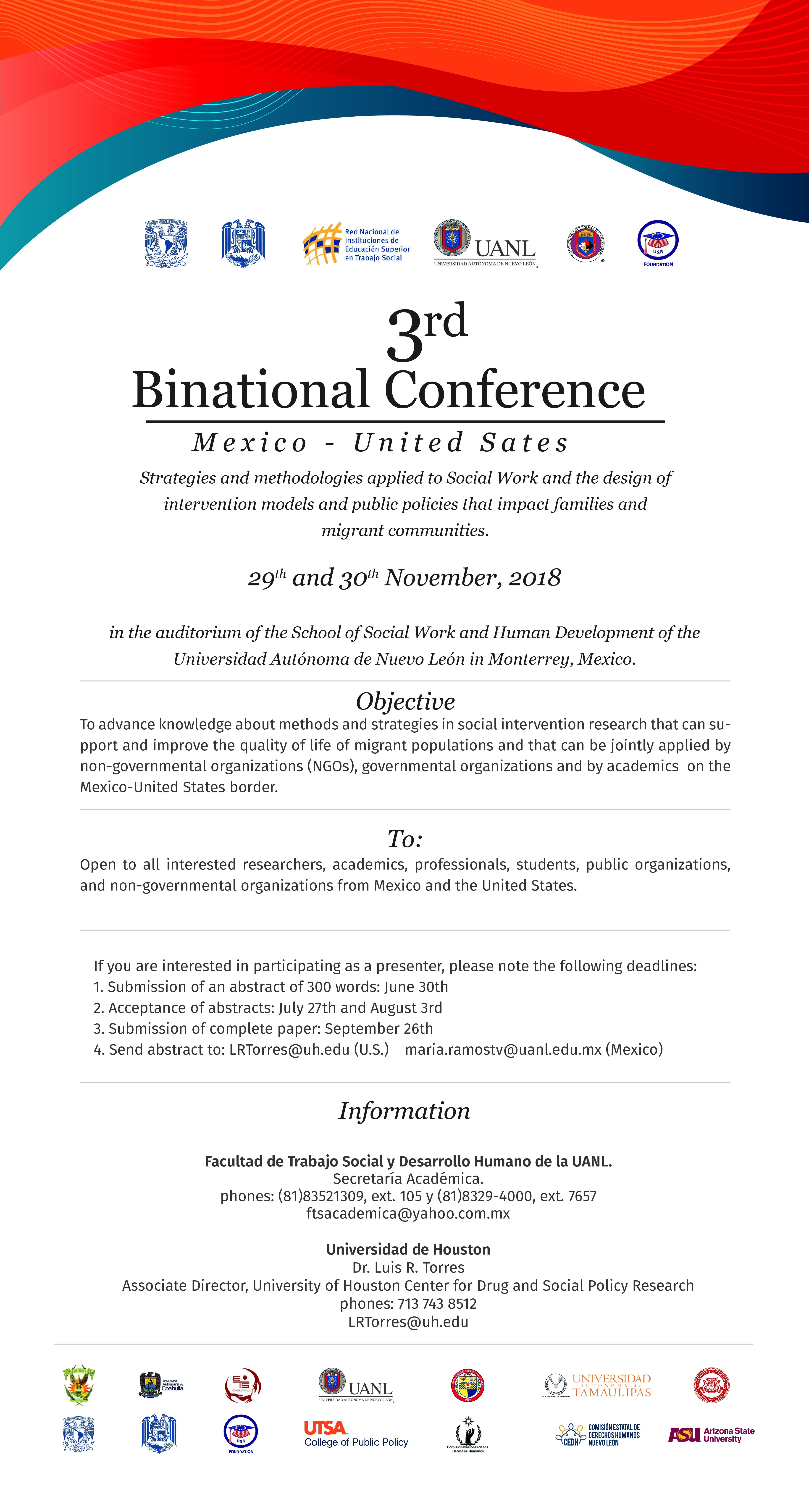 3rd Binational Conference, Mexico - US